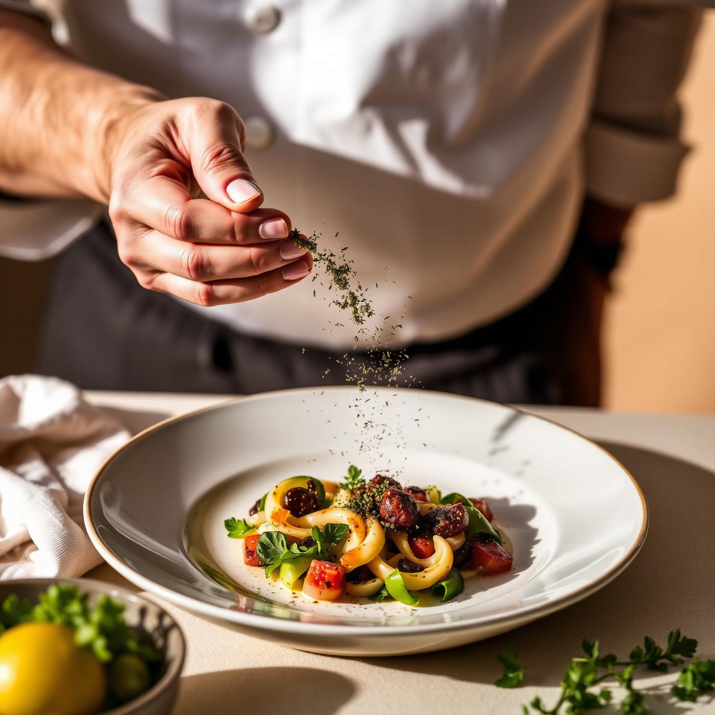 Chef che impiatta